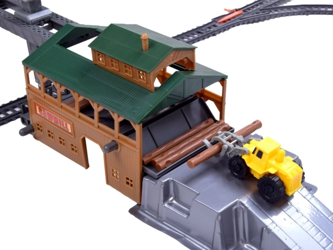 Station de transbordement de bûches pour un jeu réaliste