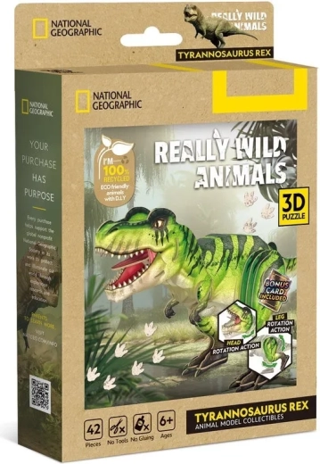 Puzzle 3D CubicFun National Geographic Tyrannosaurus rex – 42 pièces