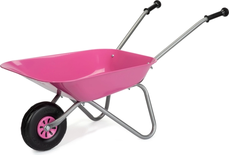 Brouette enfant en métal Rolly Toys rose
