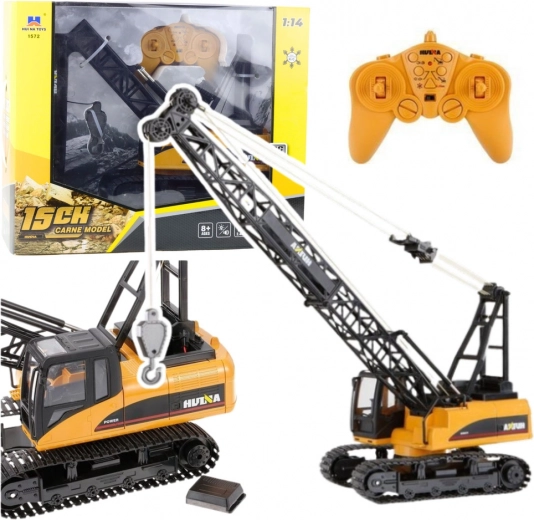 Grue de chantier HUINA RC 1:14 avec rotation 680° et lumières