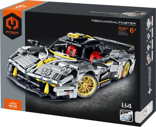 IM.MASTER kit de construction d'une voiture de course argentée à l'échelle 1:14