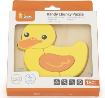 Puzzle d’encastrement en bois VIGA, adorable petite canard