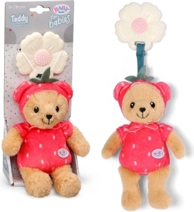 BABY born for babies Ours en peluche Teddy fraise, 18 cm