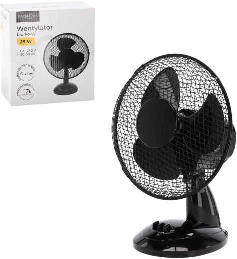 Ventilateur de table noir 25 W