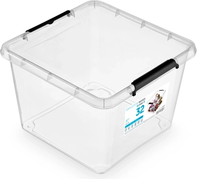 SimpleStore boîte de rangement avec couvercle 32 l (39 × 39 × 26 cm)