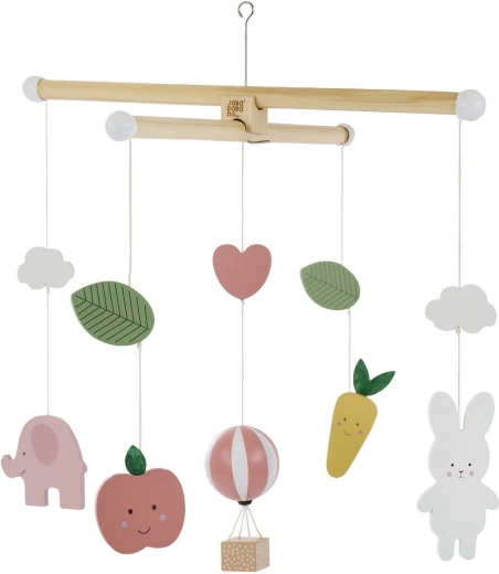 Jabadabado mobile en bois pour lit bébé lapin - 1 pièce