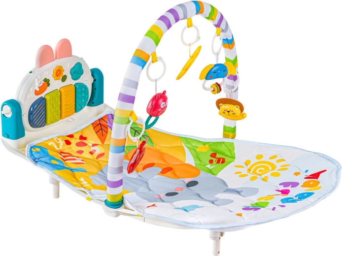 Jouets suspendus et miroir pour l’exploration