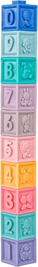 Cubes souples avec reliefs pour l’exploration sensorielle