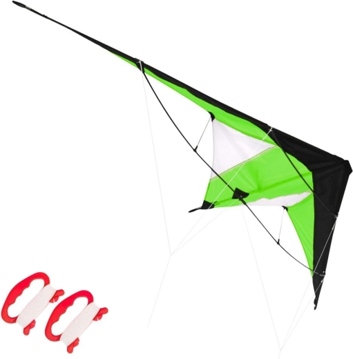 Cerf-volant acrobatique vert 120 × 50 cm