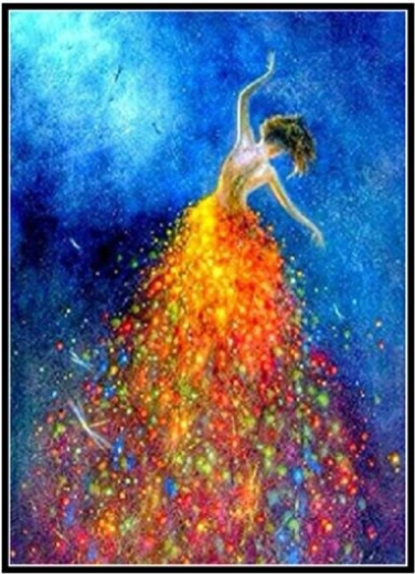 Peinture diamant – robe colorée 30 × 40 cm - 1 pièce