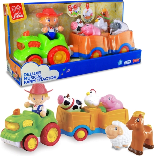 Tracteur Hap-P-Kid – ferme des animaux Appuie et roule