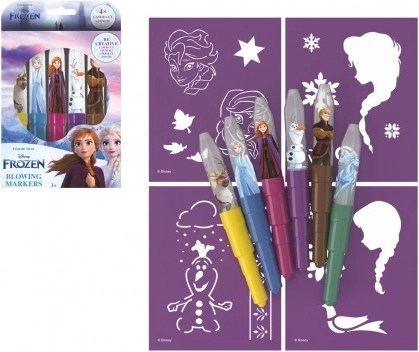 Feutres à souffler avec pochoirs La Reine des Neiges