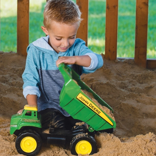 Grand camion-benne John Deere pour les petits bâtisseurs