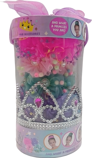 Set d’élastiques colorés pour cheveux avec couronne pour enfants
