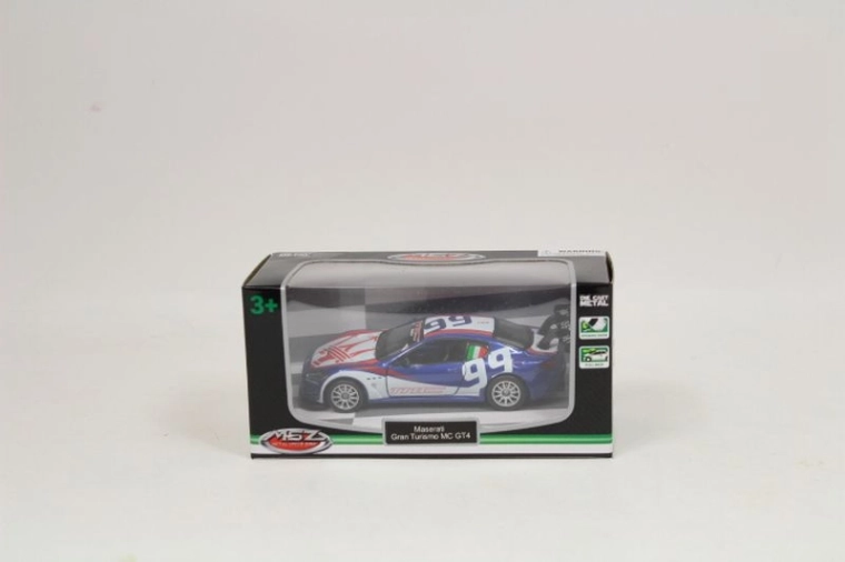 Modèle de voiture Maserati GranTurismo MC GT4 1:43 bleu-blanc
