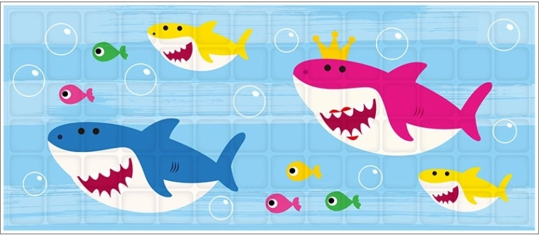 Autocollant décoratif Requin – décoration murale imperméable 13 × 30 cm