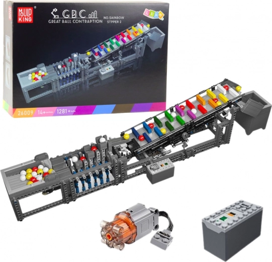Kit de piste à billes avec moteur électrique – 1281 pièces