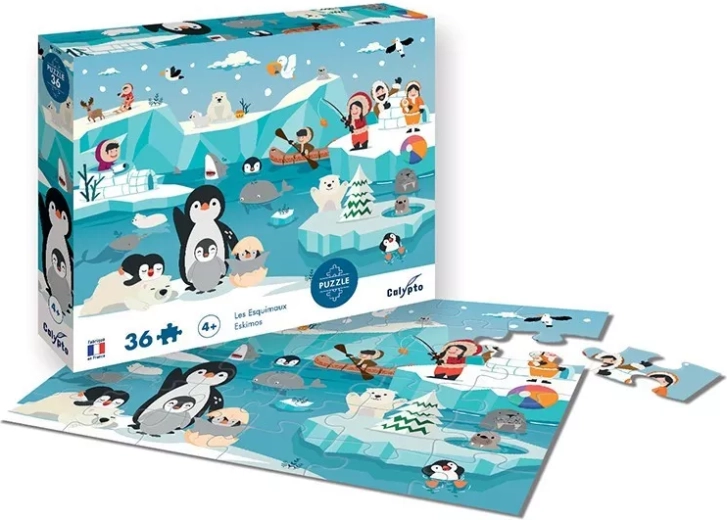 Sentosphere puzzle illustré Esquimaux 36 pièces