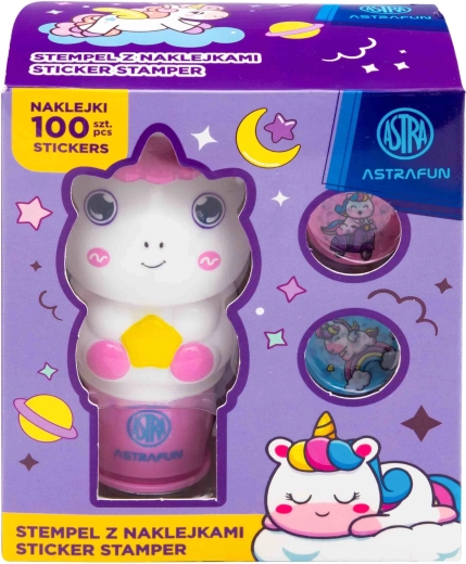 Tampon Astra avec 100 autocollants – licorne