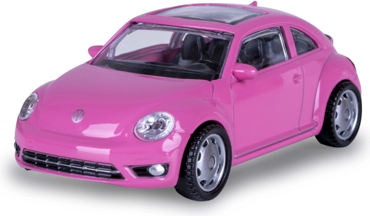 Modèle métallique Volkswagen Beetle rose à l'échelle 1:43