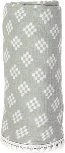Couverture d’emmaillotage en mousseline Lodger swaddler tribe silt green - 1 pièce