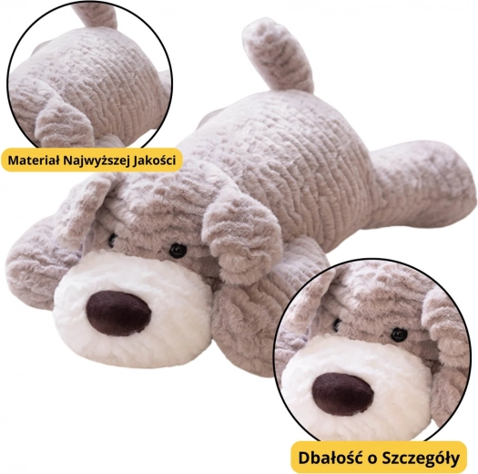 Peluche Chien Câlin Gris Clair 30 cm