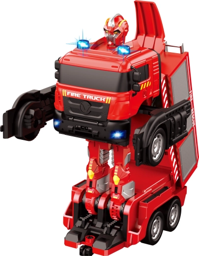 Véritable action de pompier avec canon à eau