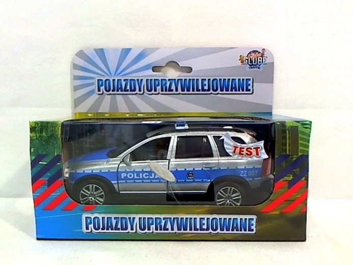 Voiture de police Volvo avec lumière et son 14 cm
