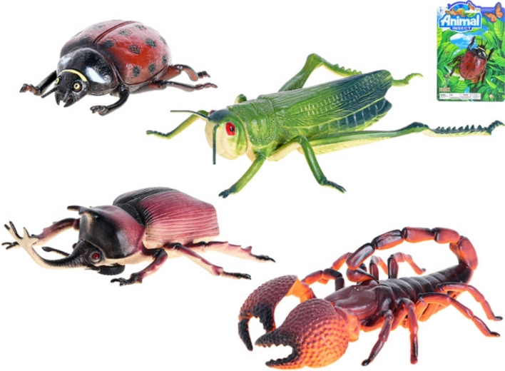 Maxi figurine d’insecte en plastique sur carte 12–20 cm - 1 pièce