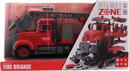 Camion de pompiers à visser à piles avec sons et moteur à friction