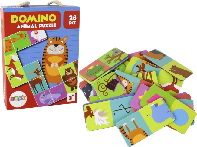 Jeu logique Puzzle Domino Animaux 28 éléments
