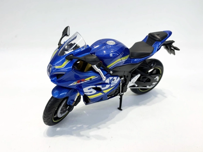 Modèle de moto MSZ Suzuki GSX-R1000 1:12 bleu - 1 pièce
