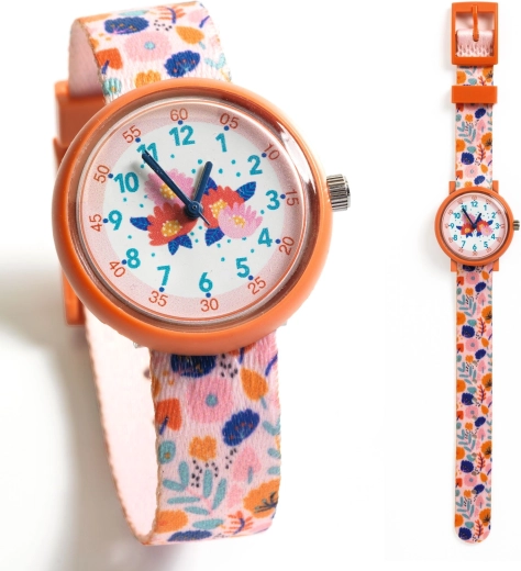 Montre analogique pour enfant Djeco Fleurs