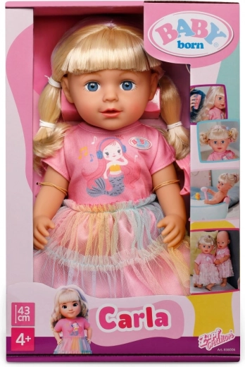 Poupée BABY born Carla 43 cm avec accessoires de coiffure