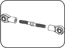 Kit de tringles de servo Jamara