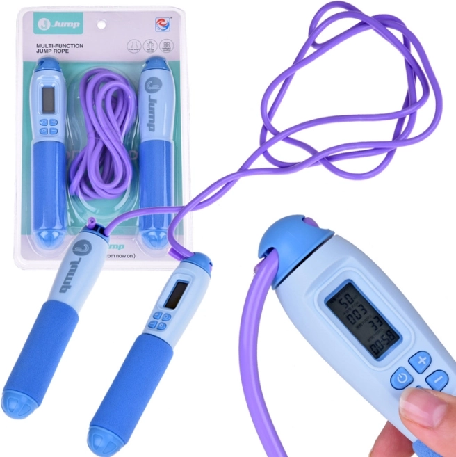 Corde à sauter numérique avec compteur, longueur réglable 215 cm