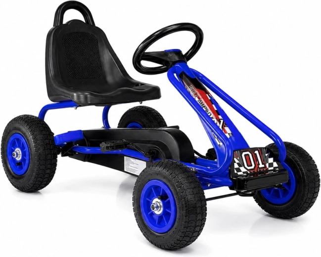Kart à pédales bleu pour enfants