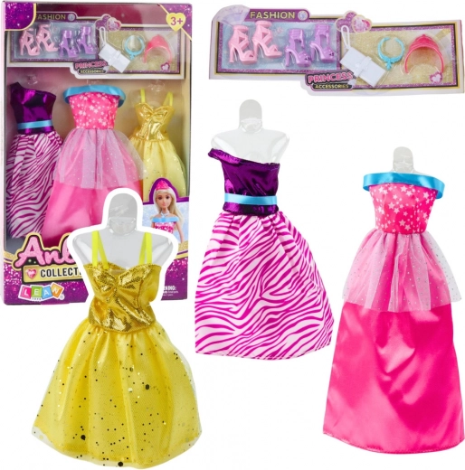 Ensemble de robes et accessoires pour poupées Anlili – 8 pièces