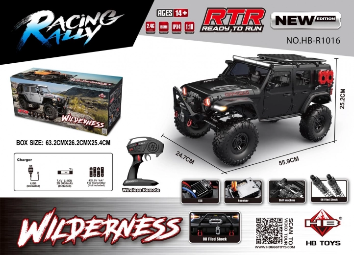 Voiture RC WILDERNESS RTR 1:10 noire