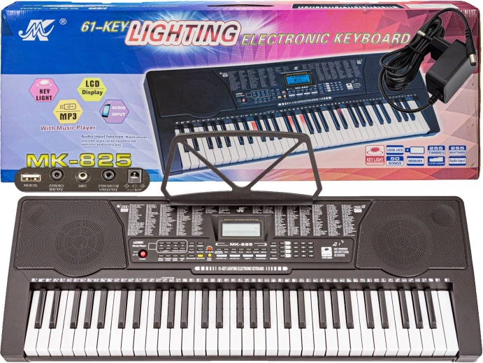 Clavier MK-825 avec touches rétroéclairées pour l’apprentissage du jeu