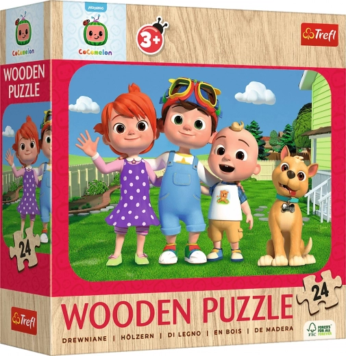 Puzzle en bois Wesoły CoComelon 24 pièces