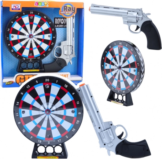 Revolver laser avec cible pour enfants