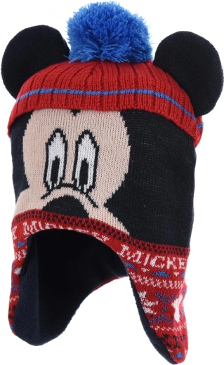 Bonnet enfant Mickey Mouse avec doublure polaire