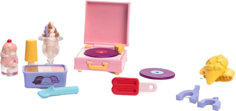 Tourne-disque rétro et mini accessoires