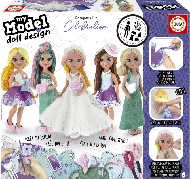 EDUCA Kit créatif My Model Doll Design : Fête