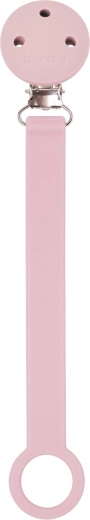 Clip de sucette en silicone Nattou rose