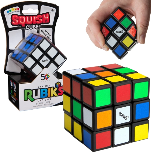 Cube en mousse RUBIK’S Squish Cube 3×3 pour enfants dès 8 ans