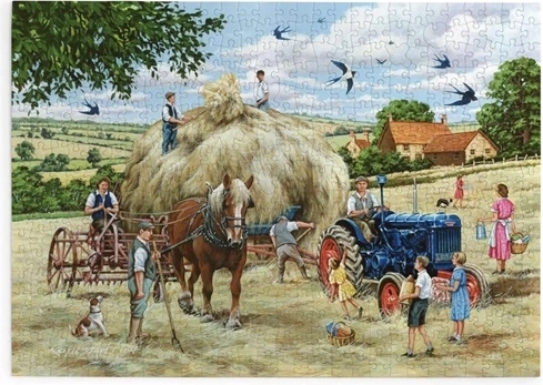 Puzzle Fenaison avec 500 grandes pièces