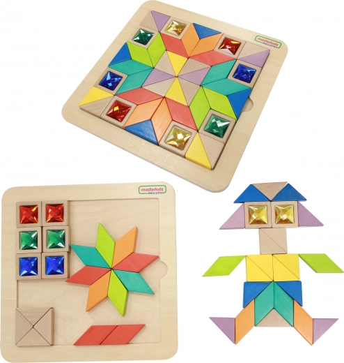 Masterkidz Mosaïque Tangram Montessori Apprentissage des Formes et des Couleurs