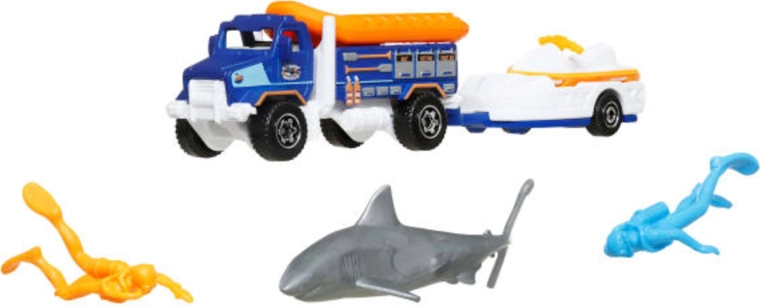 Matchbox Adventure MBX Ocean Rescue set de sauvetage avec véhicules et accessoires